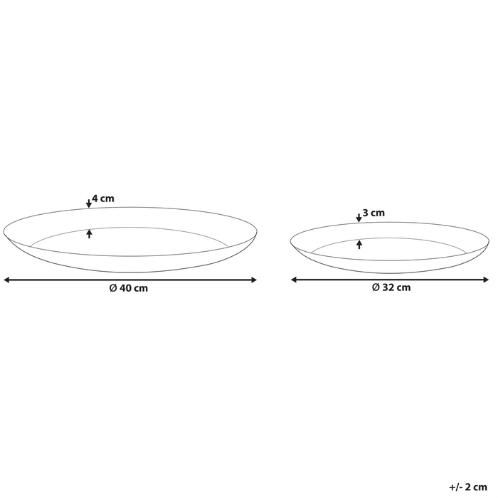 Beliani - SADANE - Decoratief dienblad set van 2 - Goud - IJzer