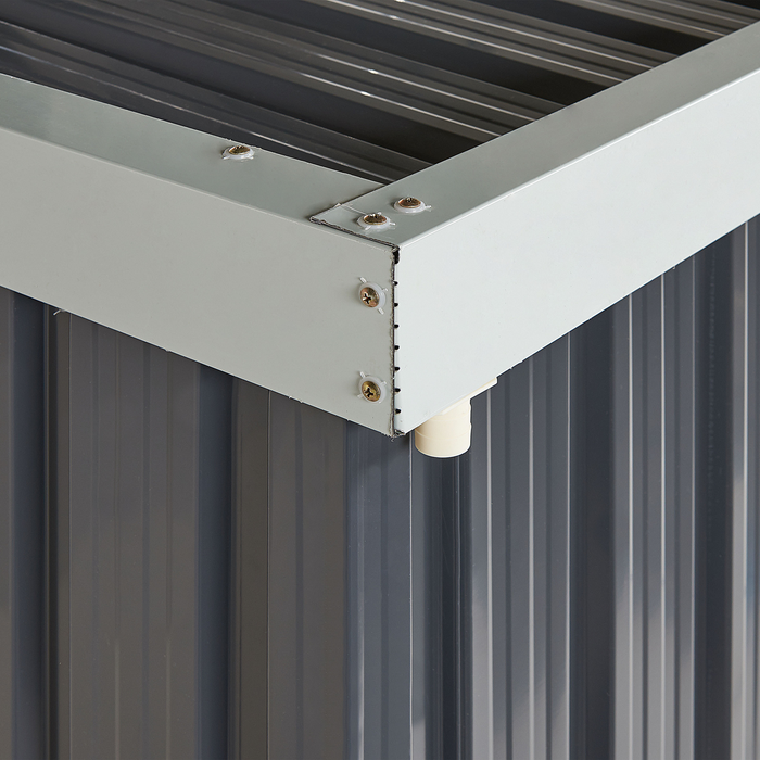 Beliani - UMBRIA - Tuinhuis - Grijs - Staal