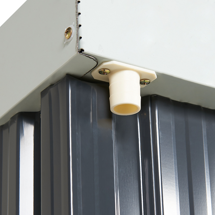 Beliani - UMBRIA - Tuinhuis - Grijs - Staal