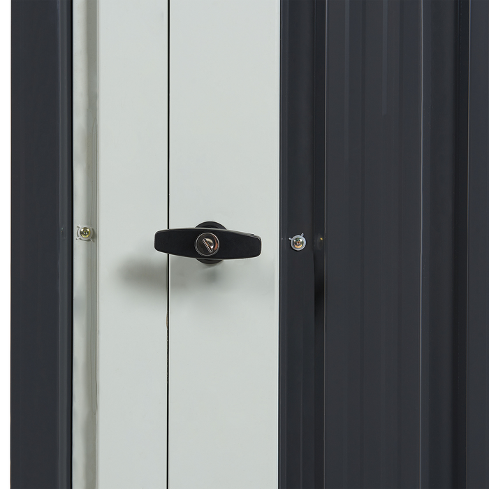 Beliani - UMBRIA - Tuinhuis - Grijs - Staal