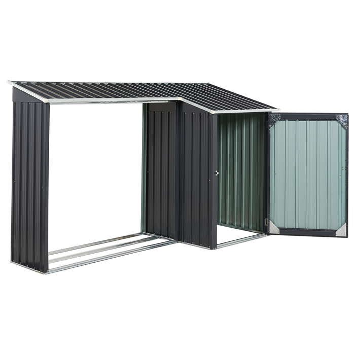 Beliani - AOSTA - Tuinhuis - Grijs - Staal