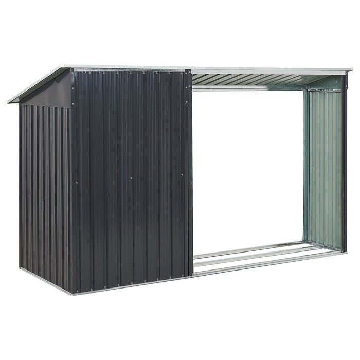 Beliani - AOSTA - Tuinhuis - Grijs - Staal