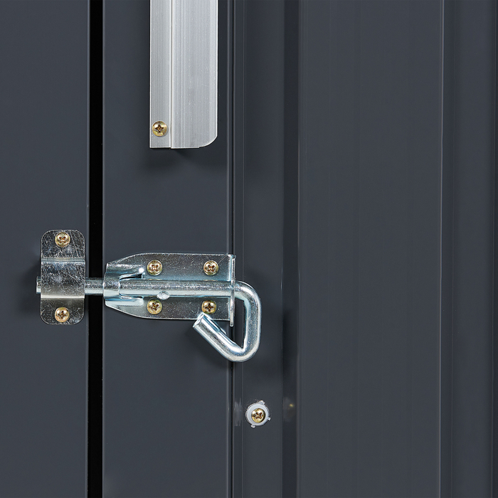 Beliani - AOSTA - Tuinhuis - Grijs - Staal