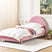 Beliani - ANET - Bed - Roze - 90 x 200 cm - Fluweel