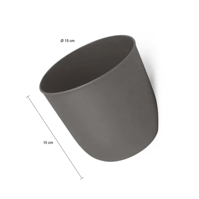 QUVIO Wand bloempot- Kunststof - Antraciet