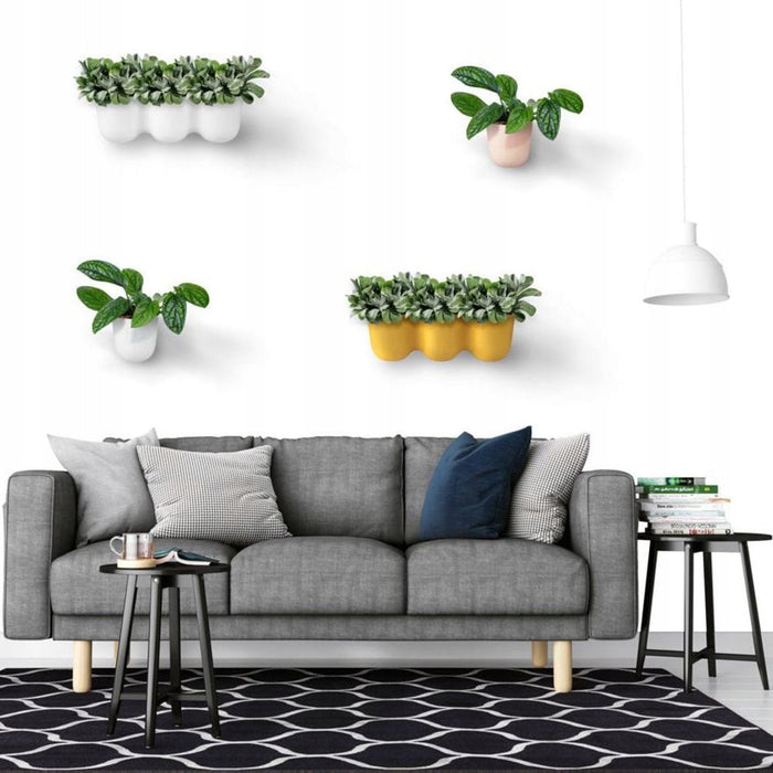 QUVIO Wand bloempot- Kunststof - Okergeel