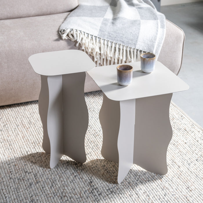 by fonQ Wiggle Bijzettafel 30 x 30 cm - Greige