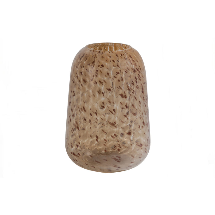 WOOOD Summer Handgemaakte Vaas - Glas - Beige - 26x17x17