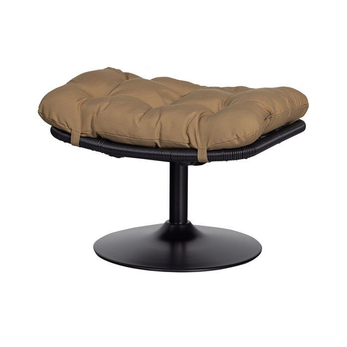 WOOOD Tuinhocker Vive - Rattan - Licht Bruin|Zwart - 37x63x46