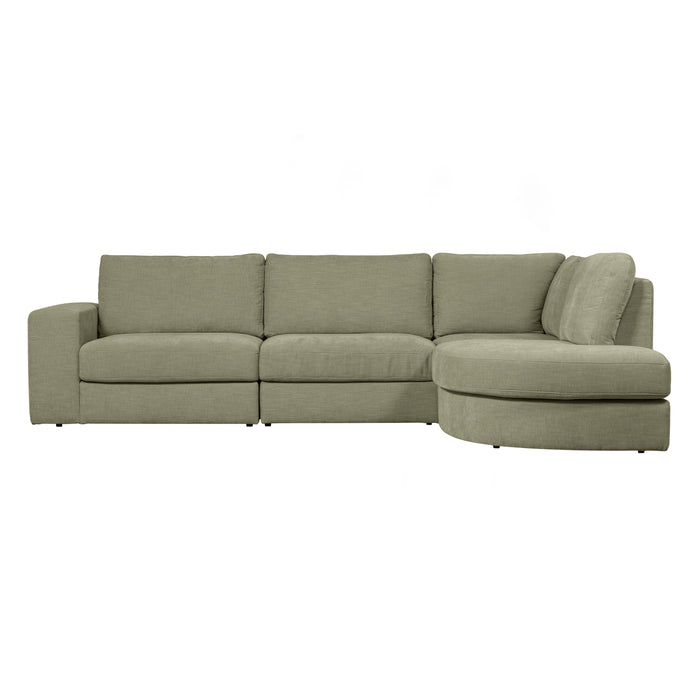 vtwonen Family Hoekbank Ronding Rechts - Groen