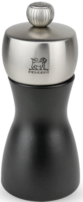 Peugeot Fidji zoutmolen 12 cm - mat zwart - beukenhout