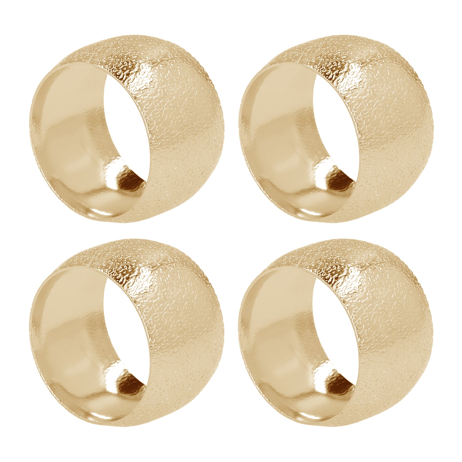 QUVIO Servetringen - set van 4 - Goud