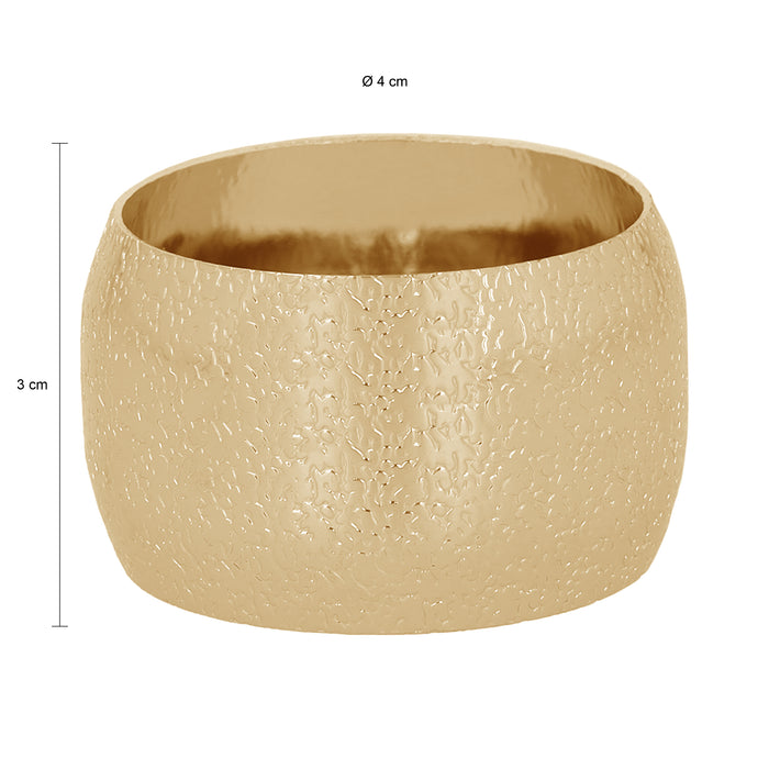 QUVIO Servetringen - set van 4 - Goud