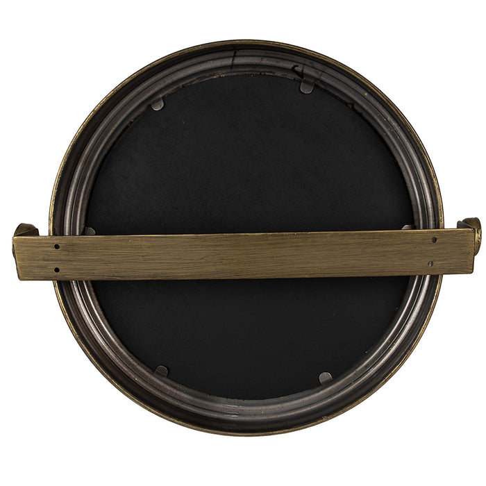 Clayre & Eef Spiegel  Ø 25 cm Goudkleurig Ijzer Glas Wandspiegel