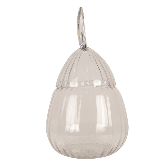 Clayre & Eef Glazen potje Ø 20x34 cm Transparant Glas Konijn