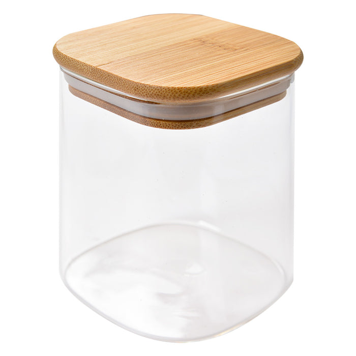 Clayre & Eef Voorraadpot 8x8x10 cm Transparant Glas