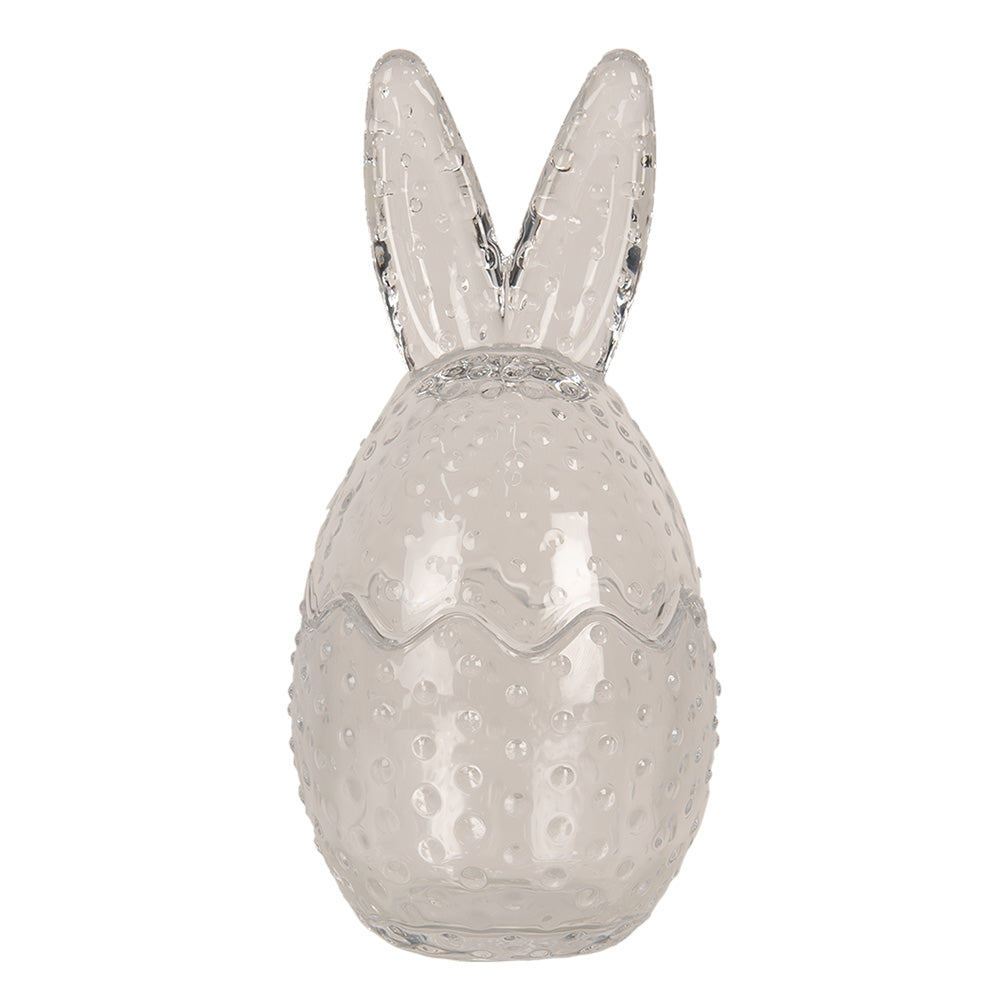 Clayre & Eef Glazen potje Ø 8x17 cm Transparant Glas