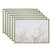 Clayre & Eef Placemats Set van 6 48x33 cm Wit Katoen Bloemen