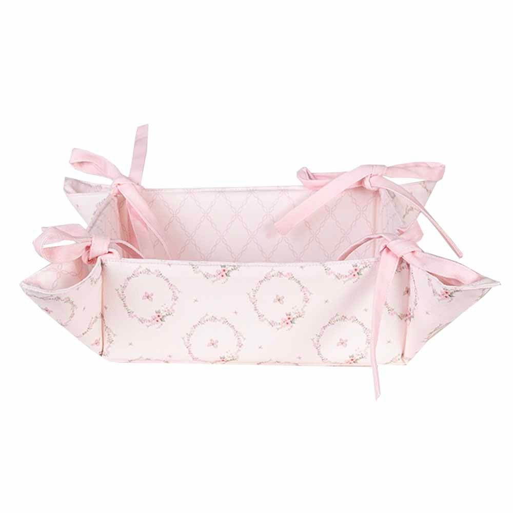 Clayre & Eef Broodmand  35x35x8 cm Roze Katoen Vierkant Konijn