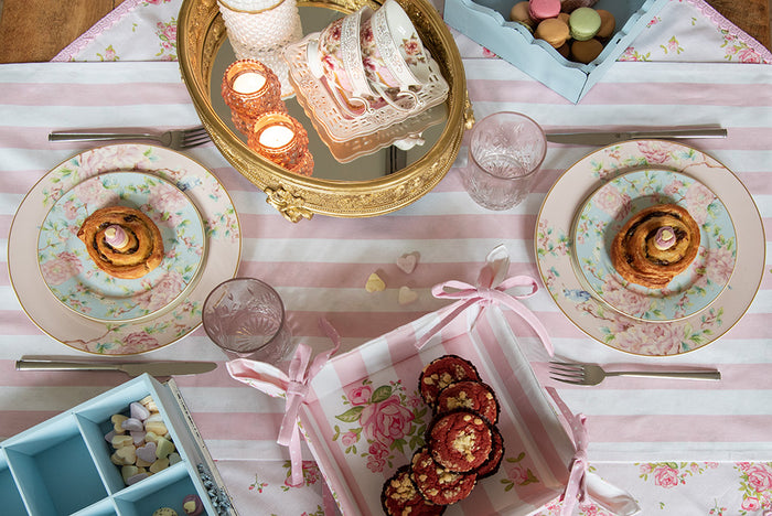 Clayre & Eef Ovenwant  18x30 cm Roze Katoen Rozen Ovenhandschoen