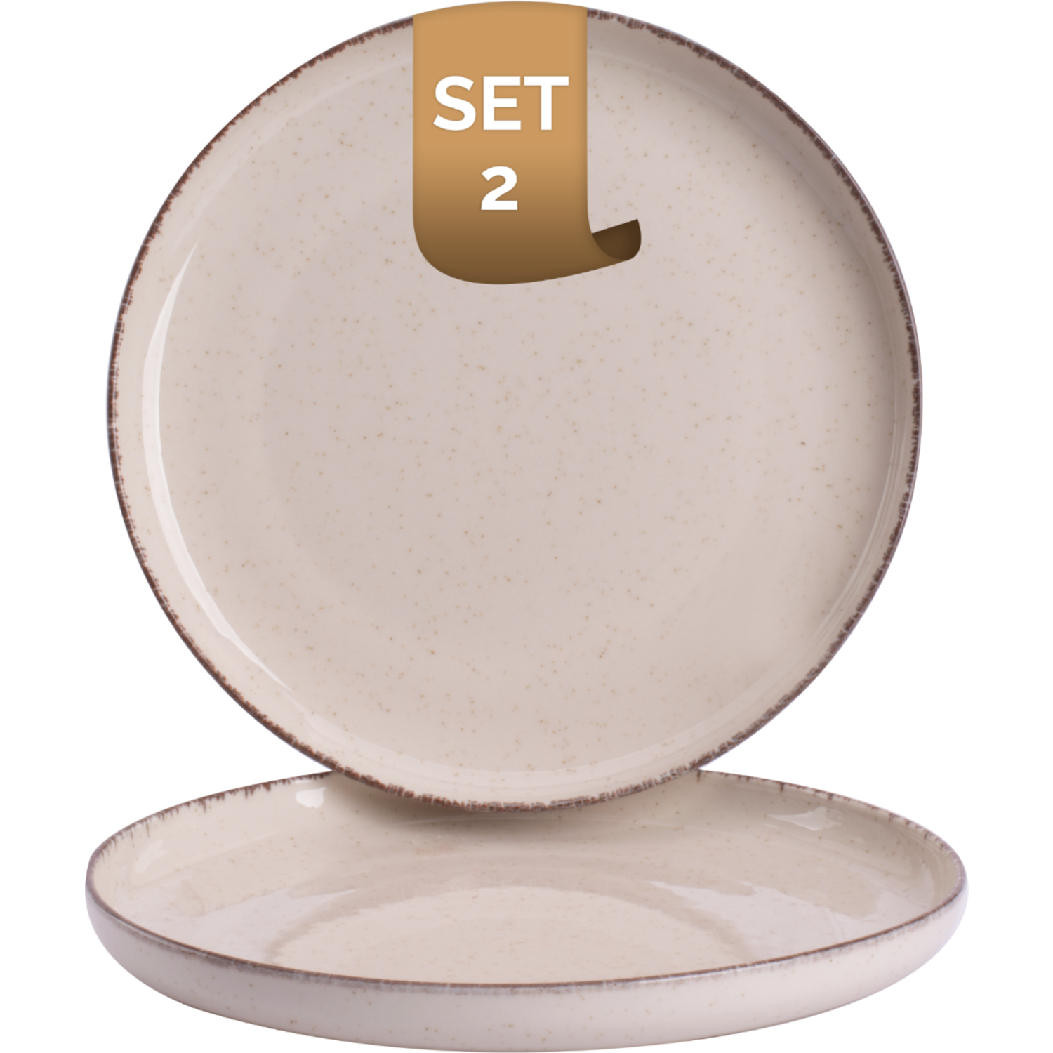 Palmer Bord Antigo 19 cm Crème Porselein 2 stuks