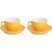 Palmer Cappuccinokop en schotel Colors 18 cl 14 cm Geel 2 stuk(s)