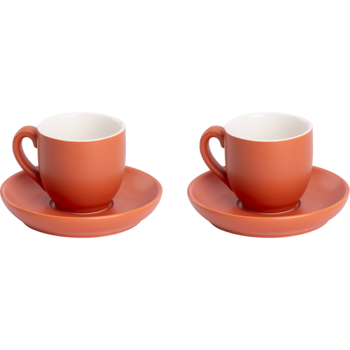 Palmer Koffiekop en schotel Colors 14 cl 12 cm Bruin 2 stuk(s)
