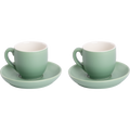 Palmer Koffiekop en schotel Colors 14 cl 12 cm Groen 2 stuk(s)