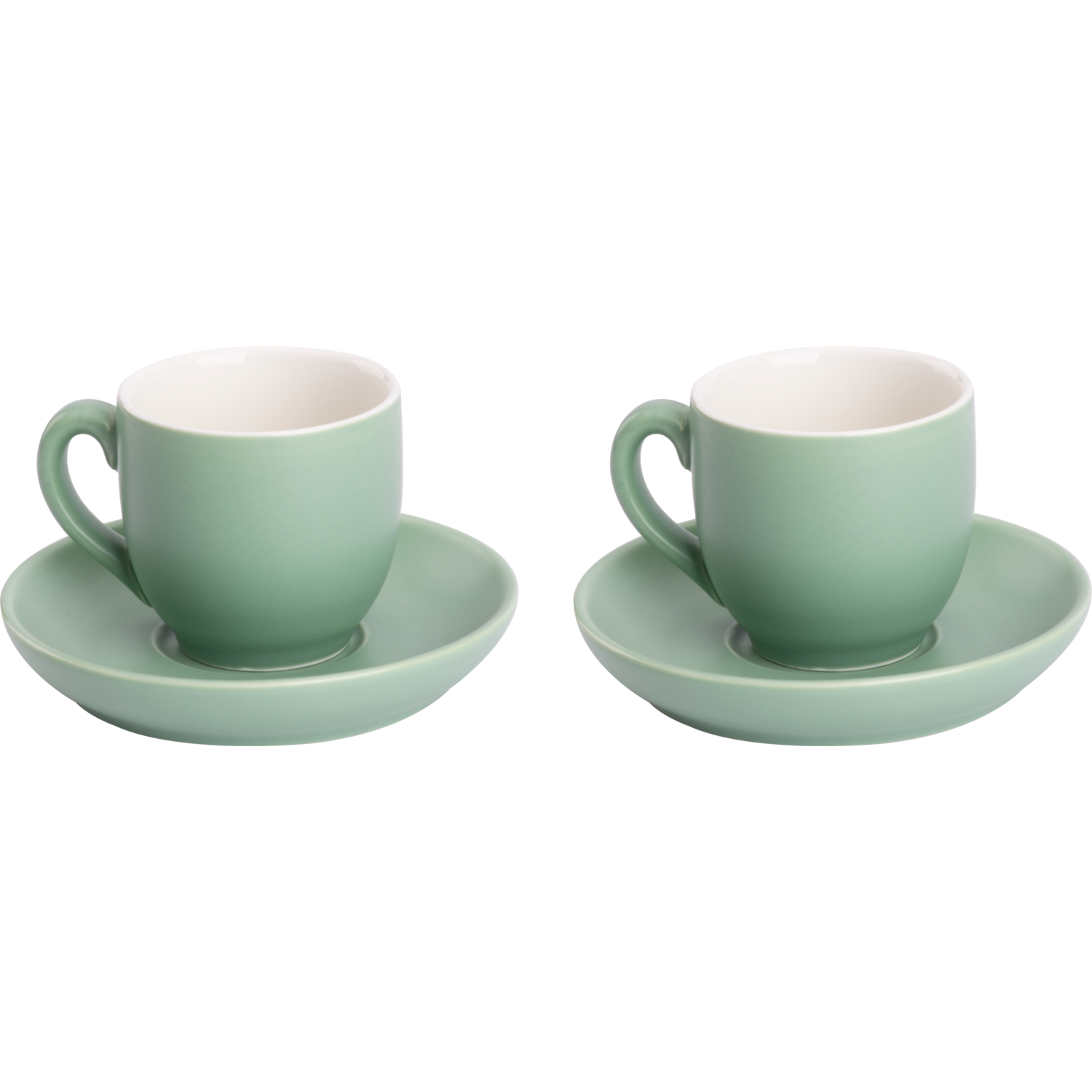 Palmer Koffiekop en schotel Colors 14 cl 12 cm Groen 2 stuk(s)