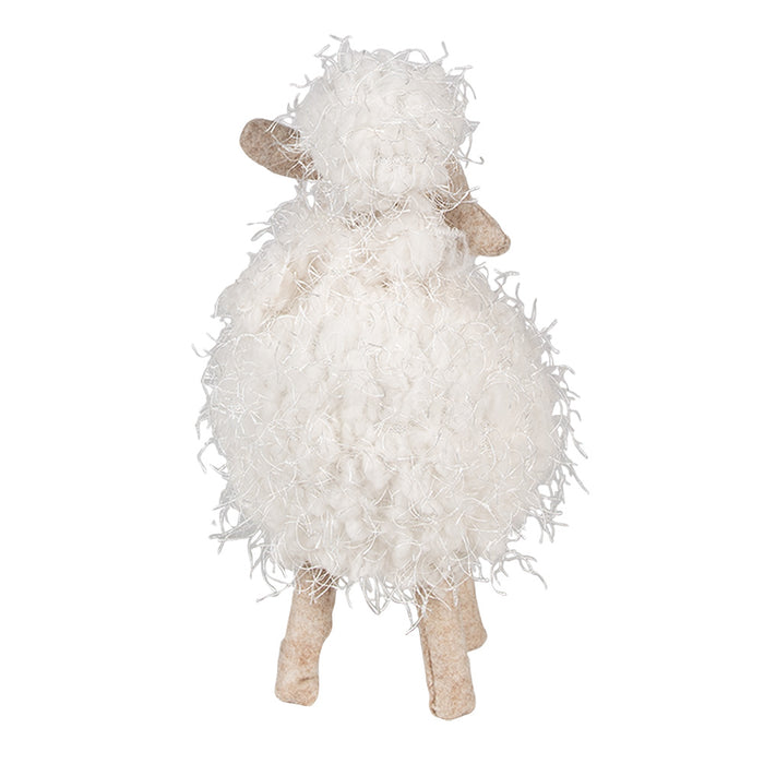 Clayre & Eef Beeld Schaap 25 cm Wit Kunststof