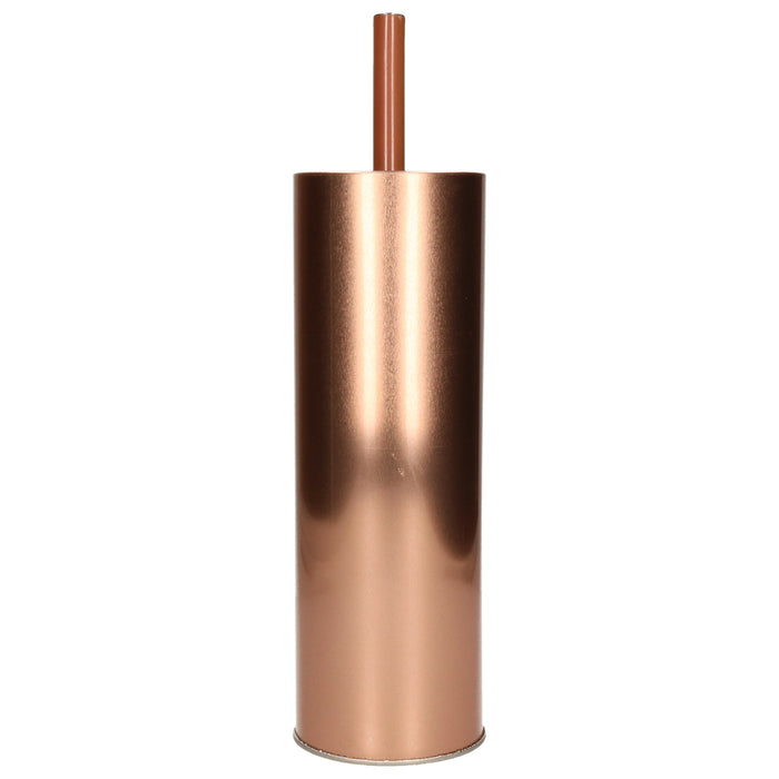 MSV Toilet|wc-borstel in houder Kyoto - metaal - koper kleur - 27 cm