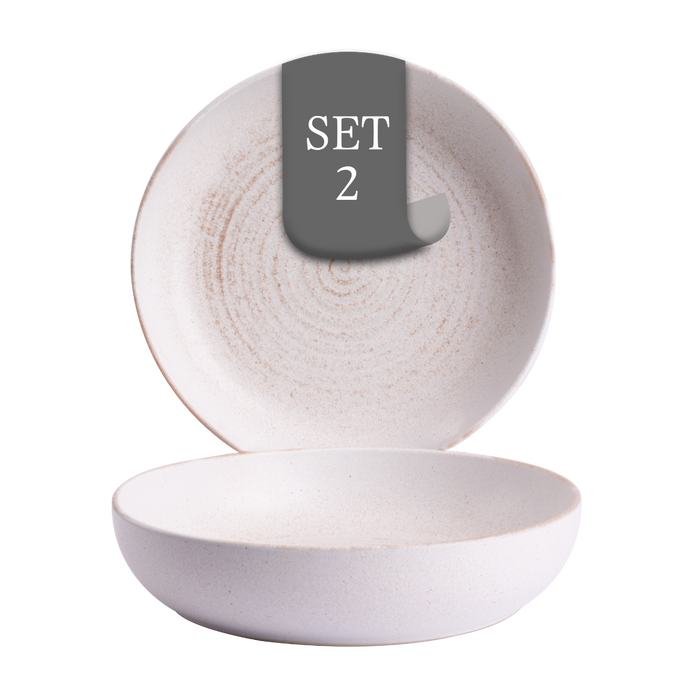 Costa Nova Vermont Bord Diep 22 cm Wit 2 stuks