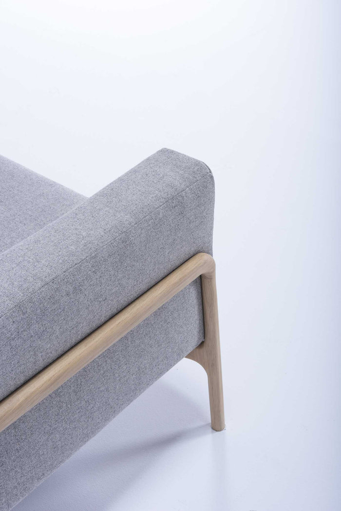 Fawn sofa 3-zits whitewash Dakar Leather Grey