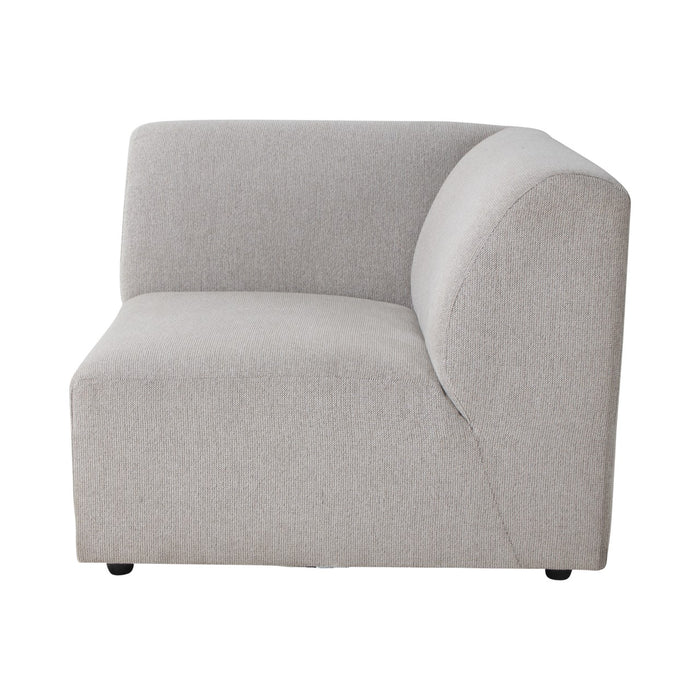 HKliving Jax Bank Element - Eindstuk Rechts - Geweven Stof - Naturel Melange