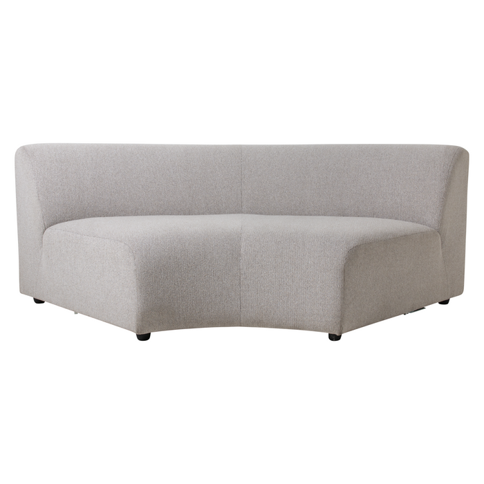 HKliving Jax Bank Element - Middenstuk Rond - Geweven Stof - Naturel Melange