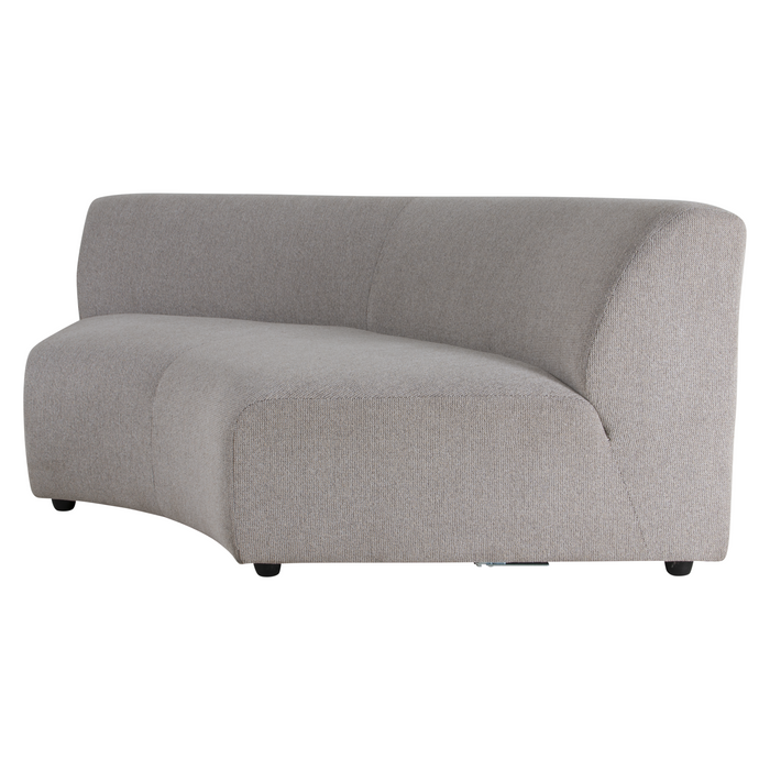 HKliving Jax Bank Element - Middenstuk Rond - Geweven Stof - Naturel Melange