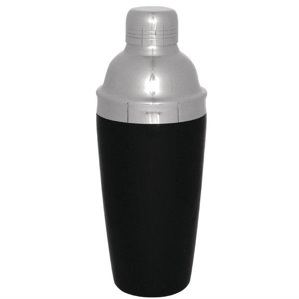 Cocktailshaker Blackjack – RVS – Zwart – Ø 9,5 x H 22 cm