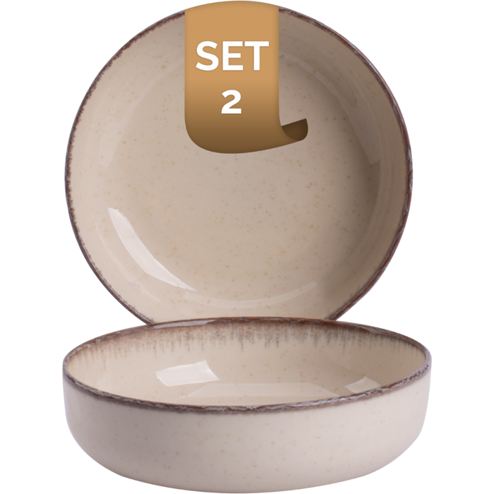 Palmer Schaal Antigo 15 cm 47 cl Crème Porselein 2 stuks