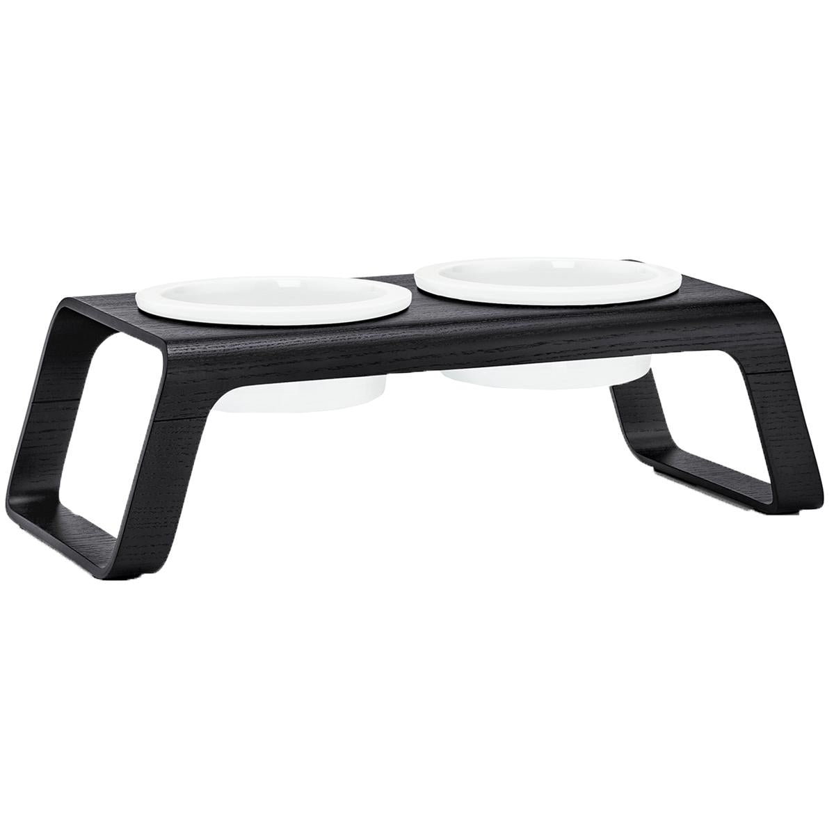 MiaCara Desco hondenvoerbak porselein medium essen zwart