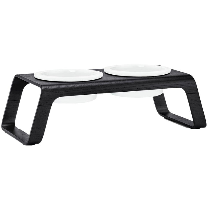 MiaCara Desco hondenvoerbak porselein medium essen zwart