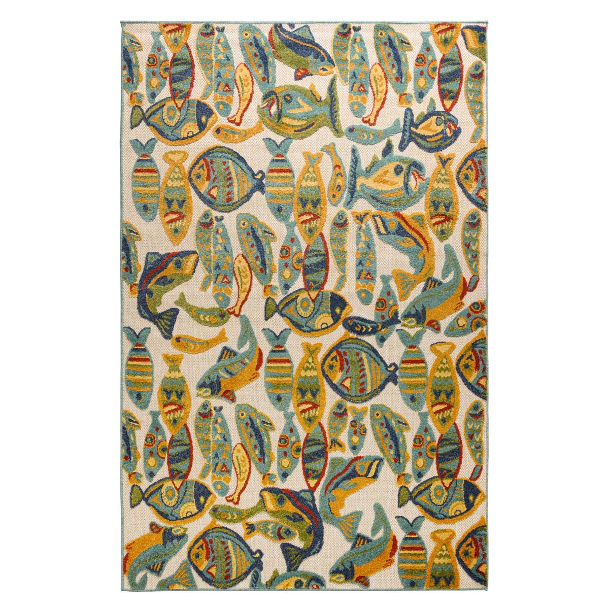 Boho&me Buitenkleed visjes - Verano multi - 80x150 cm
