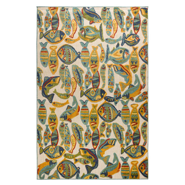 Boho&me Buitenkleed visjes - Verano multi - 80x150 cm