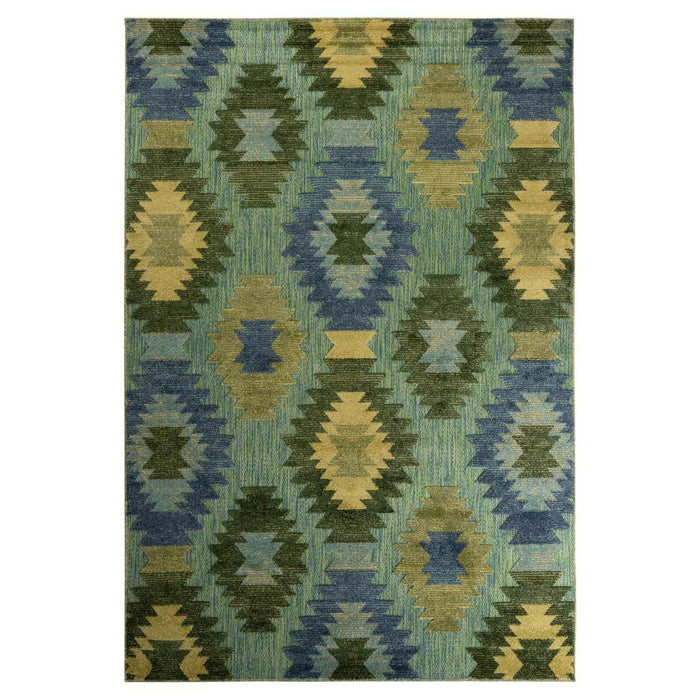 Boho&me Buitenkleed aztek - Verano blauw|groen - 140x200 cm