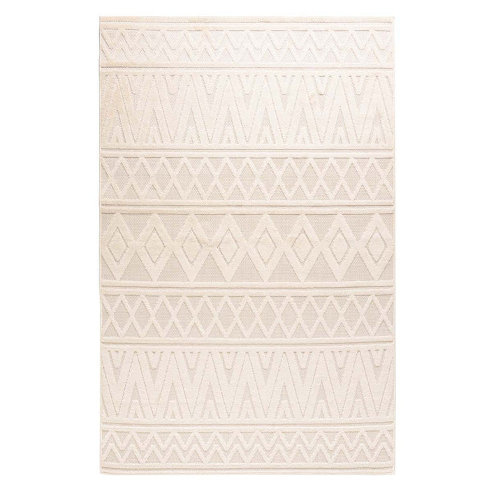 Boho&me Buitenkleed ruiten - Verano wit - 160x240 cm