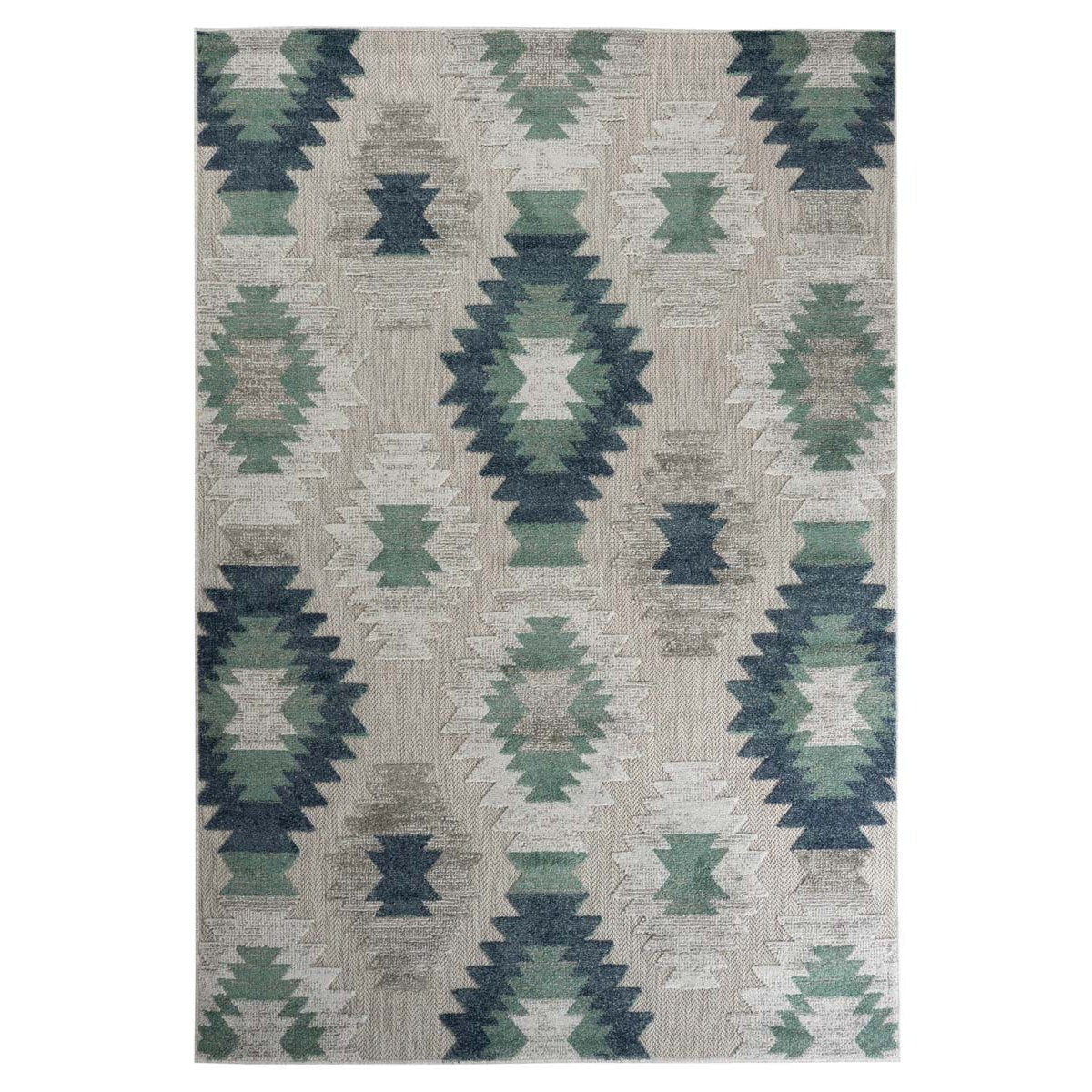Boho&me Buitenkleed aztek - Verano grijs|mint - 80x150 cm