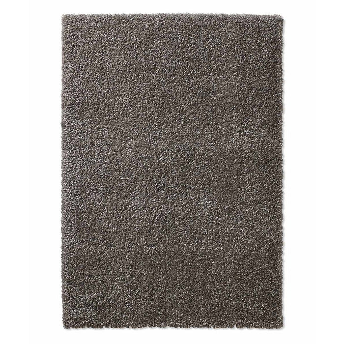 Tapeso Hoogpolig vloerkleed effen Classic - donkergrijs - 60x90 cm