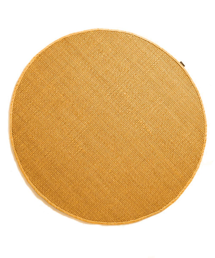 Nordic Weavers Rond wollen vloerkleed Lett - okergeel - 120 cm