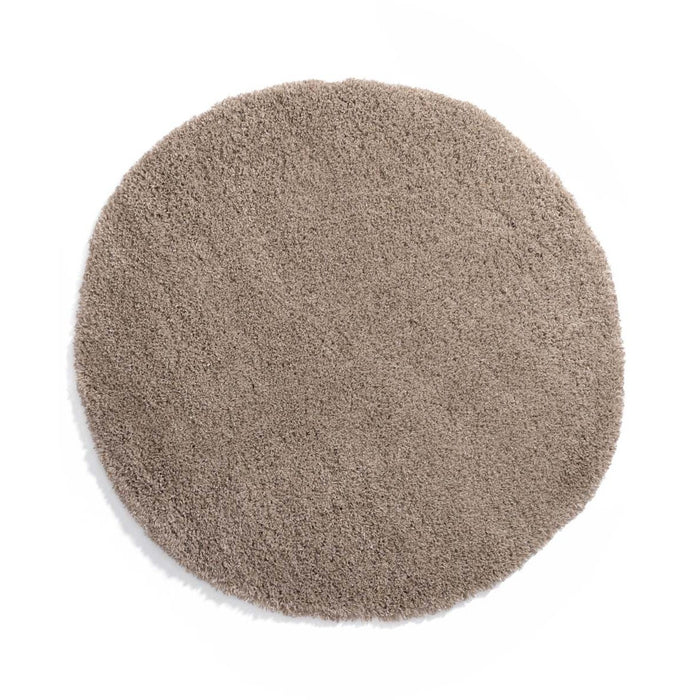 Tapeso Rond hoogpolig vloerkleed - Cozy Shaggy - beige - 120 cm