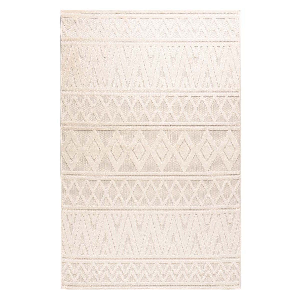 Boho&me Buitenkleed ruiten - Verano wit - 80x150 cm