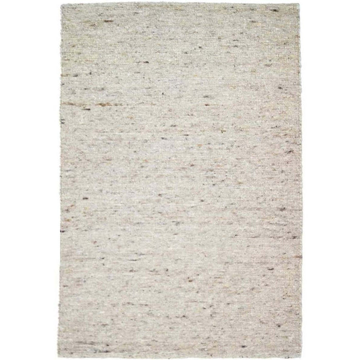 Tapeso Wollen vloerkleed handweef Ylva - beige|grijs - 200x240 cm